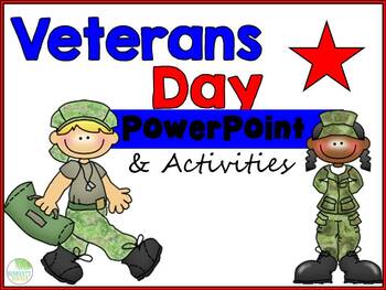 Preview of Veterans Day Power Point - ELA Activities included!