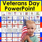 Veterans' Day PowerPoint - Mini Book Slides, Songs, Poems 