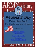 Veterans Day Printable Book for Guided Reading Shared Reading