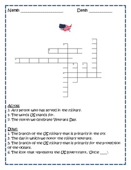 Preview of Veterans Day Printables