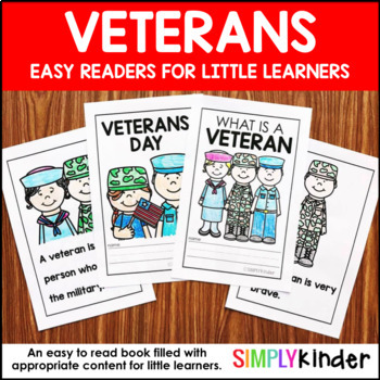 Preview of Veterans Day Readers, Activities for Kindergarten & First Grade