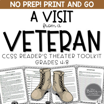Preview of Veterans Day Reader's Theater Script and Activities