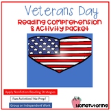 Veterans Day Reading Comprehension & Activities Packet