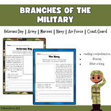 Veterans Day Reading Comprehension Worksheets