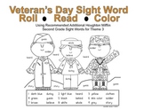 Veteran's Day Second Grade Sight Word Roll and Color