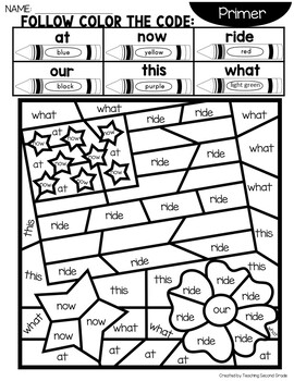 Veterans Day Sight Words Worksheets Preprimer Primer 1st 2nd 3rd Grade ...