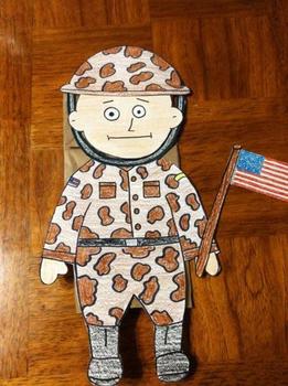 Veterans Day Soldier Puppet by Puppet Korner N More | TpT