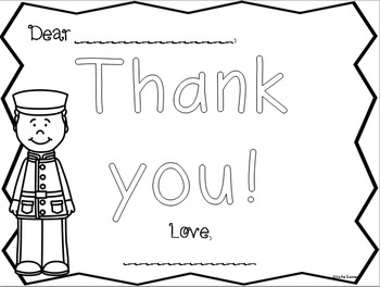 Veterans Day THANK YOU NOTES! by Katie's Kiddos | TPT