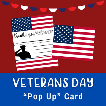 Preview of Veterans Day Thank You Card | "Pop Up" SOLDIER Thank You Card | Veterans Day