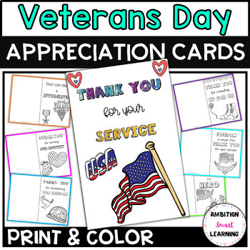 Veterans Day Thank You Cards [B&W | Blank inside] by Ambition Smart ...