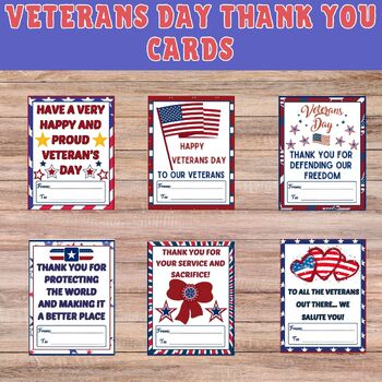 Veterans Day Thank You Cards, Veterans Day Appreciation Card, Patriotic ...