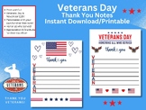 Veterans Day Thank You Notes, Personalized, Acrostic Poem,