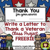 Veterans Day: Thank a Veteran Letter Template FREEBIE