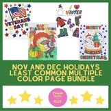 Veterans Day/Thanksgiving/Winter/Christmas LCM Color Page Bundle