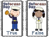 Veterans Day True & False Pocket Chart & Writing Activity