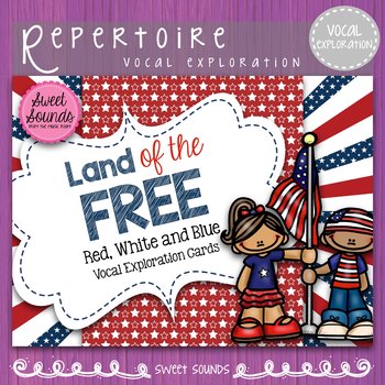 Preview of Veterans Day USA Patriotic Land of the Free! Vocal Exploration Flashcards