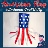 America Flag Memorial Day USA Windsock Craftivity for 4th 