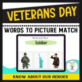 Veterans Day Vocabulary Words Boom Cards | Distance Learning