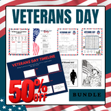Veterans Day Work Packets Bundle - Reading C, Puzzles and More