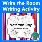 Veterans Day Write the Room Task Cards with Digital Easel 