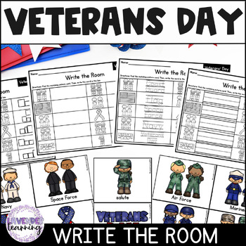 Preview of Veterans' Day Write the Room - Write the Room Veteran's Day