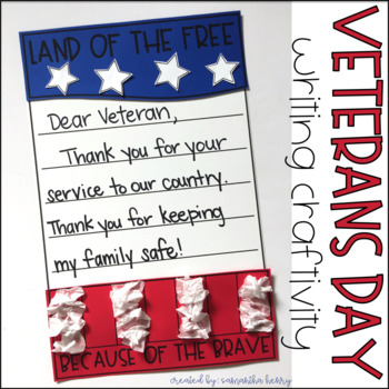 Preview of Veterans Day Writing Craft