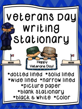 Preview of Veterans Day Writing Paper--Veterans Day Writing Stationary--DIFFERENTIATED