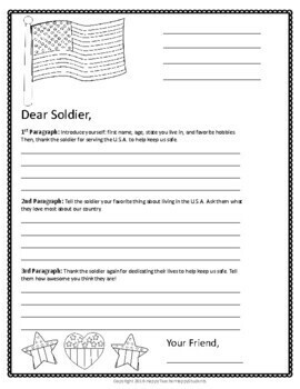 Veterans Day Writing | Soldier & Veteran Letter | Write a Letter to a ...