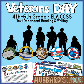 Preview of Veterans Day Writing - Veterans Day Activities - Veterans Day Close Reading
