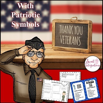 Preview of Veterans Day Activities With Writing and Board Game U.S. Symbols