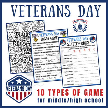 Preview of Veterans Day independent reading Activities Unit Sub Plans craft early finisher 