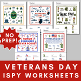 Veterans Day iSpy Printable Worksheets