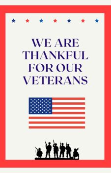 Veterans Day poster by School Social Work Shop | TPT