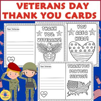 Veterans Day Thank You Cards / Veterans Day Thank You Letter Writing ...