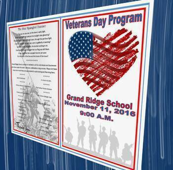 Preview of Veterans Program (EDITABLE/TEMPLATE)