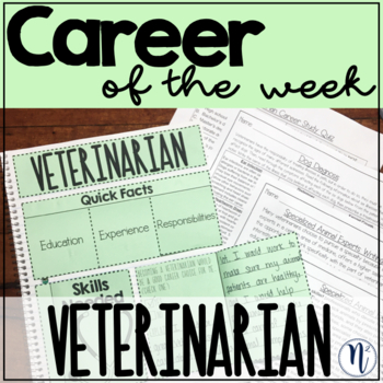 Preview of Veterinarian Career Study - Career of the Week
