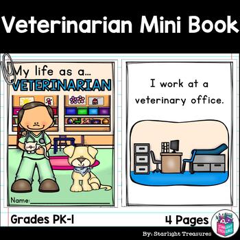 Preview of Veterinarian Mini Book for Early Readers - Careers and Community Helpers