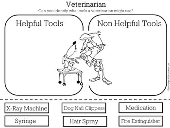 veterinarian worksheet veterinary by green apple lessons