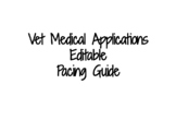Veterinary Medical App Pacing Guide with Suggested Activit