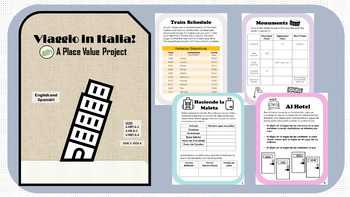 Preview of Place Value Project {English + Spanish} - DIGITAL + Printable