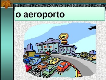 Preview of Viajar de avião (Airplane in Portuguese) Google Slides Distance Learning