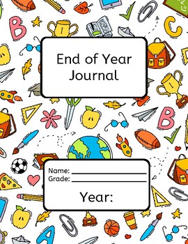 Preview of Vibrant End-of-Year Student Journal: A Fun and Reflective Keepsake