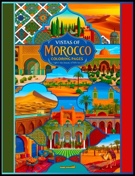 Preview of Vibrant Vistas of Morocco: A Coloring Journey