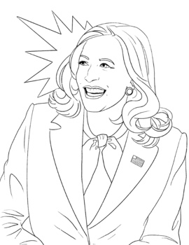 Kamala Harris Coloring Page Coloring Pages