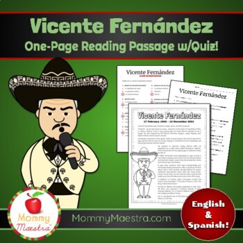Preview of Vicente Fernández 1-Page Reading Passage