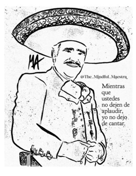 Preview of Vicente Fernandez Coloring Page