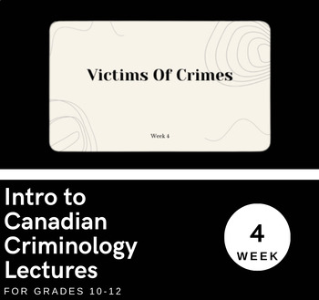 Preview of Victims of Crimes (Lesson / Lecture) Week 4