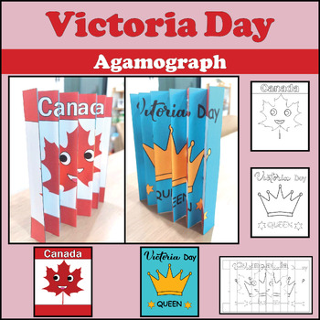 Preview of Victoria Day Craft Agamograph /Happy Victoria Activities Queen Craft /Canada