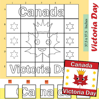 Preview of Victoria Day Craft Poster/ Bulletin Board Coloring Pages Craft Poster Art/Canada