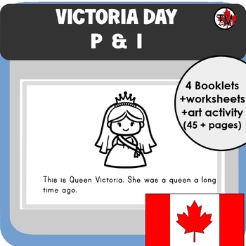 Preview of Victoria Day booklet ,worksheets, art activity- Canadian Holiday
